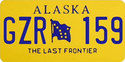 AK license plate GZR159