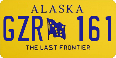 AK license plate GZR161