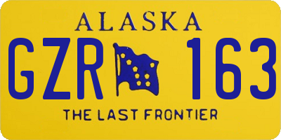 AK license plate GZR163