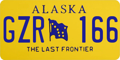 AK license plate GZR166