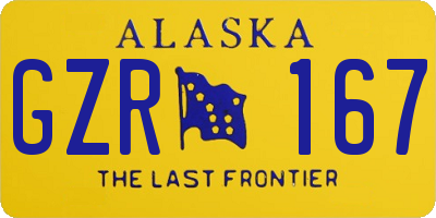 AK license plate GZR167