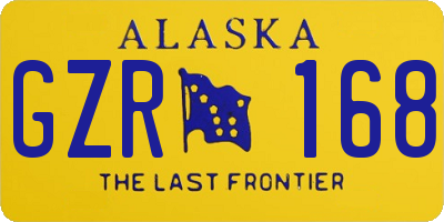 AK license plate GZR168