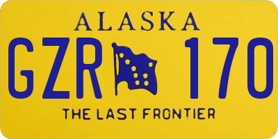 AK license plate GZR170