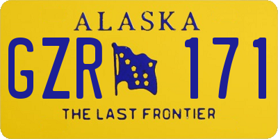 AK license plate GZR171