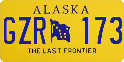 AK license plate GZR173