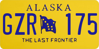 AK license plate GZR175