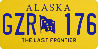 AK license plate GZR176