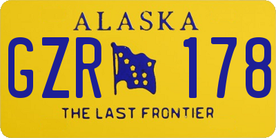 AK license plate GZR178