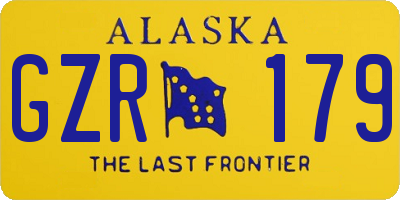 AK license plate GZR179