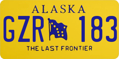 AK license plate GZR183