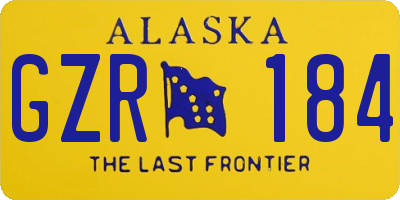 AK license plate GZR184