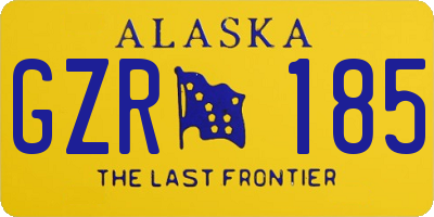 AK license plate GZR185