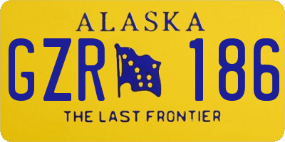 AK license plate GZR186