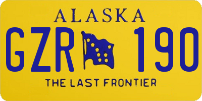 AK license plate GZR190