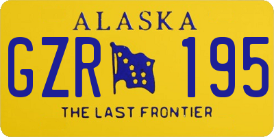 AK license plate GZR195