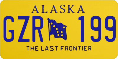 AK license plate GZR199