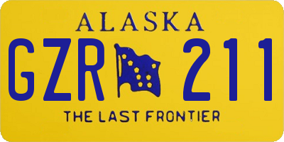 AK license plate GZR211