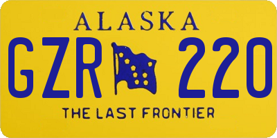 AK license plate GZR220