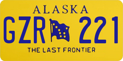 AK license plate GZR221