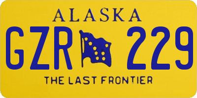 AK license plate GZR229