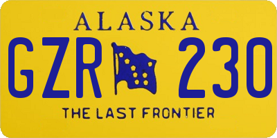 AK license plate GZR230