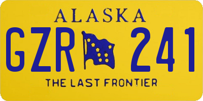 AK license plate GZR241