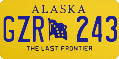 AK license plate GZR243