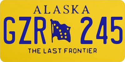 AK license plate GZR245