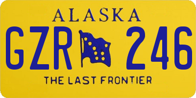 AK license plate GZR246