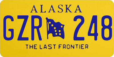 AK license plate GZR248