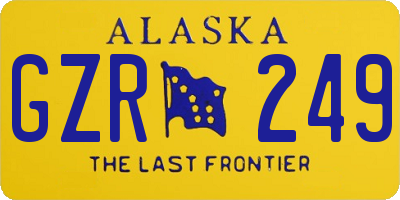 AK license plate GZR249