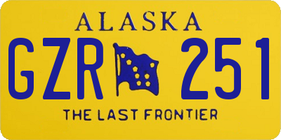 AK license plate GZR251