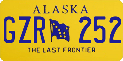 AK license plate GZR252