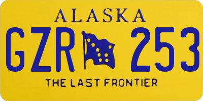 AK license plate GZR253