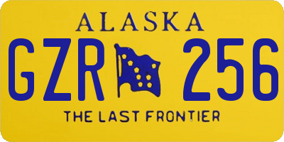 AK license plate GZR256