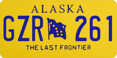 AK license plate GZR261