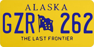 AK license plate GZR262