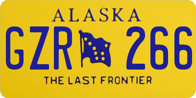 AK license plate GZR266