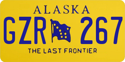 AK license plate GZR267