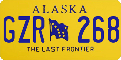 AK license plate GZR268