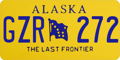 AK license plate GZR272