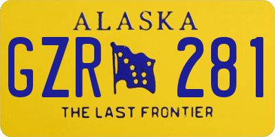 AK license plate GZR281