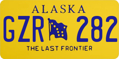 AK license plate GZR282