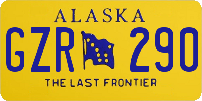 AK license plate GZR290