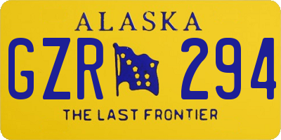 AK license plate GZR294