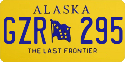 AK license plate GZR295