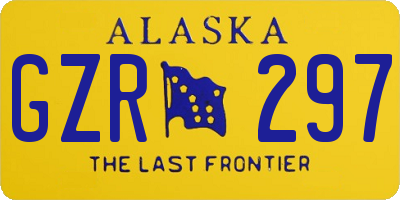 AK license plate GZR297