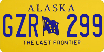 AK license plate GZR299