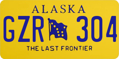 AK license plate GZR304