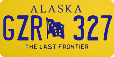 AK license plate GZR327